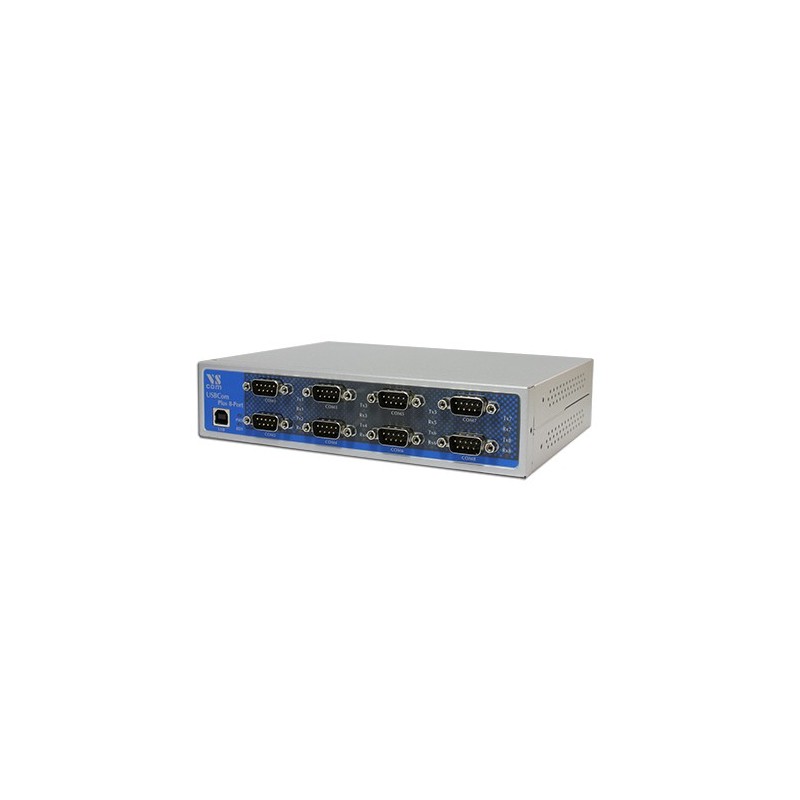 VScom USB-8COM Plus an octal port USB-to-Serial adapter for RS232/422/485