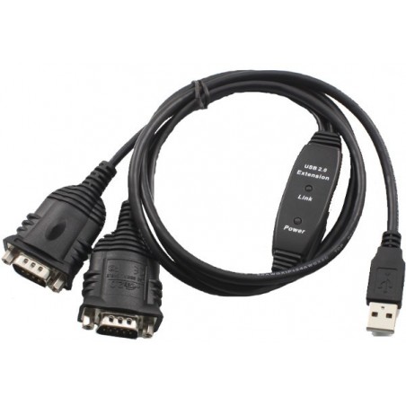 Vscom USB-2COM Mini an USB to double RS232 serial port converter DB9 connector