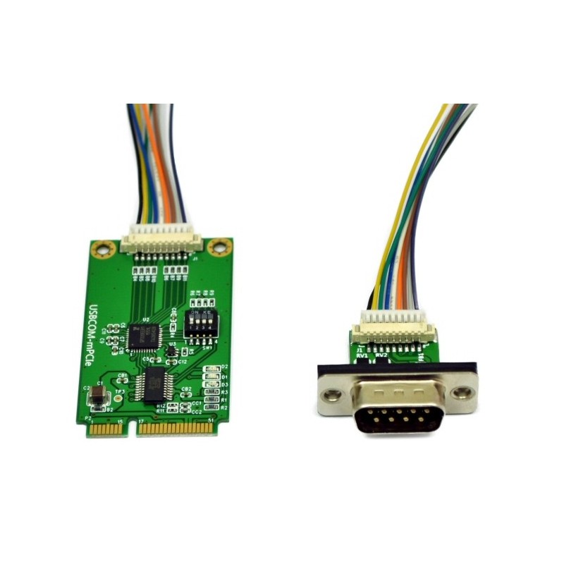 VScom USB-COM Plus mPCIe a single port Mini PCI Express to-Serial card for RS232/422/485